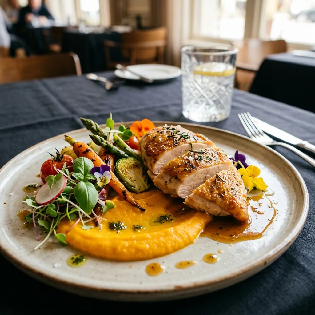 High-end fine dining event plating